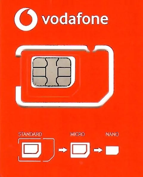 UK Vodafone Official Pay As You Go SIM Card - Triple-Cut (No Credit) for All Smartphones UK Vodafone Official Pay As You Go SIM Card - Triple-Cut (No Credit) for All Smartphones